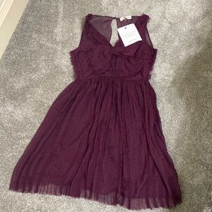 Robert Rodriguez, purple silk dress, size 4. for dress occasion,orig price $500!